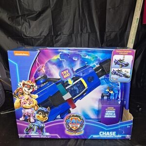 Paw Patrol Chase Transforming Cruiser Toy – Blue with Yellow Accents